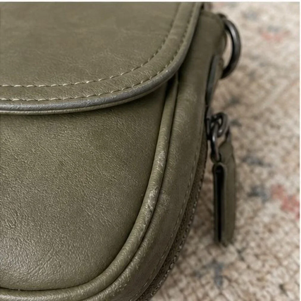 Brown Pebbled Crossbody Bag